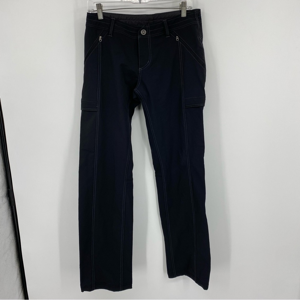 Kuhl Women's Wide Leg Pants in Black with Contrast Stitching